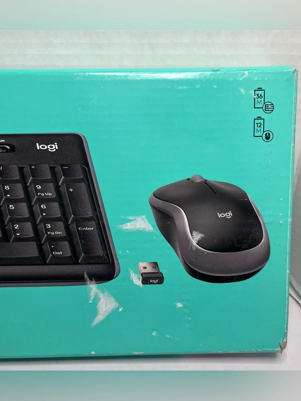 Logitech MK270 Wireless Keyboard and Mouse Combo Black USB Receiver - Open Box